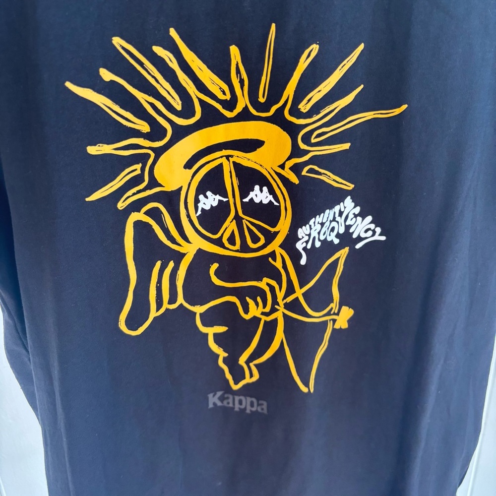 Kappa Black Graphic T-Shirt “Found Myself at Kappa Fest” Men’s Small NWT Cotton - Picture 3 of 10